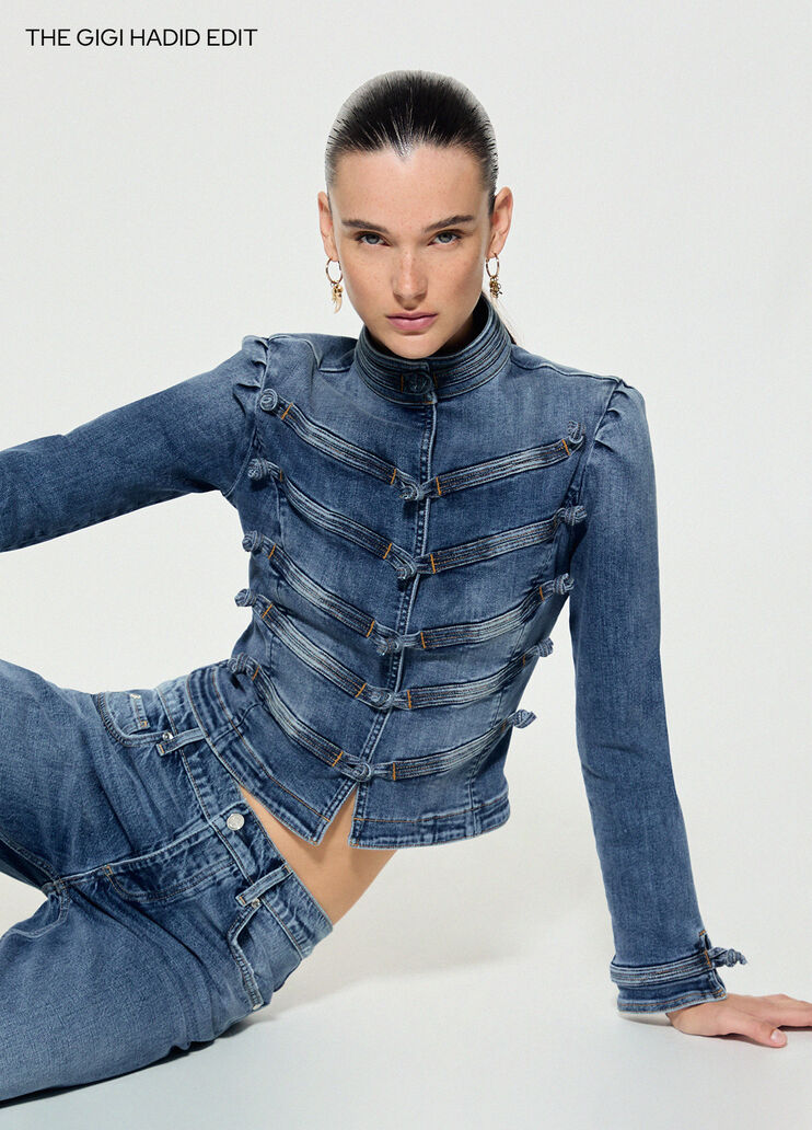 Jacke aus Denim mit alamari blauer Denim Liu Jo - medium