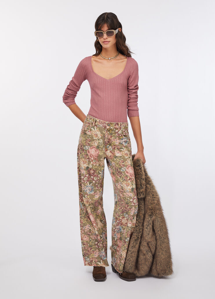 V-neck jumper pink Liu Jo - large image number 5