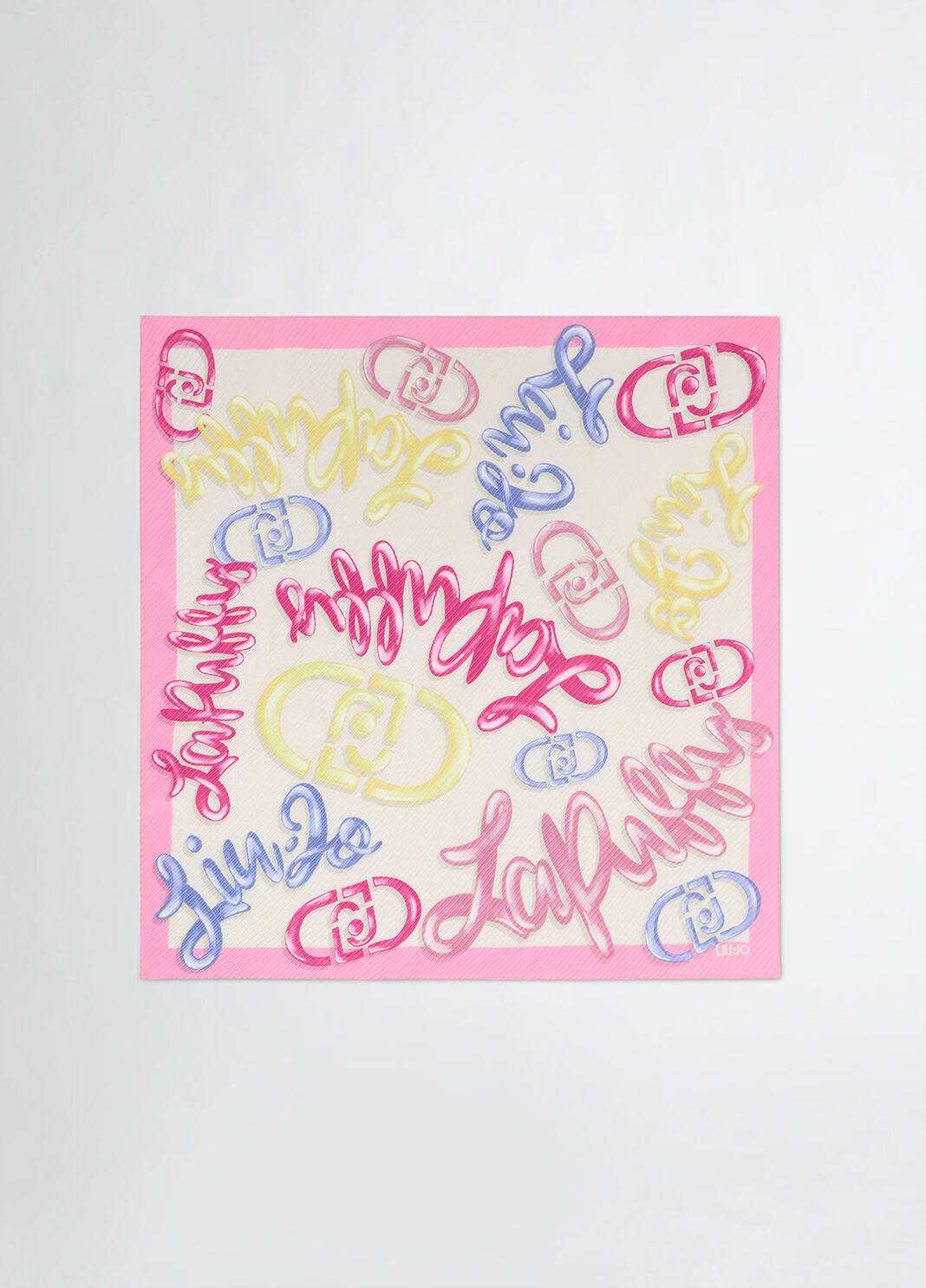 Schal mit Logo Rosa Liu Jo - large image number 3