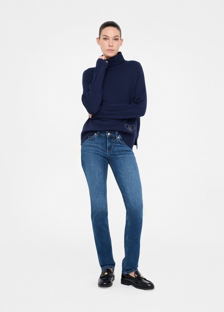 Wool and cashmere turtleneck dark blue Liu Jo - large image number 5 Wool and cashmere turtleneck dark blue Liu Jo - large image number 5