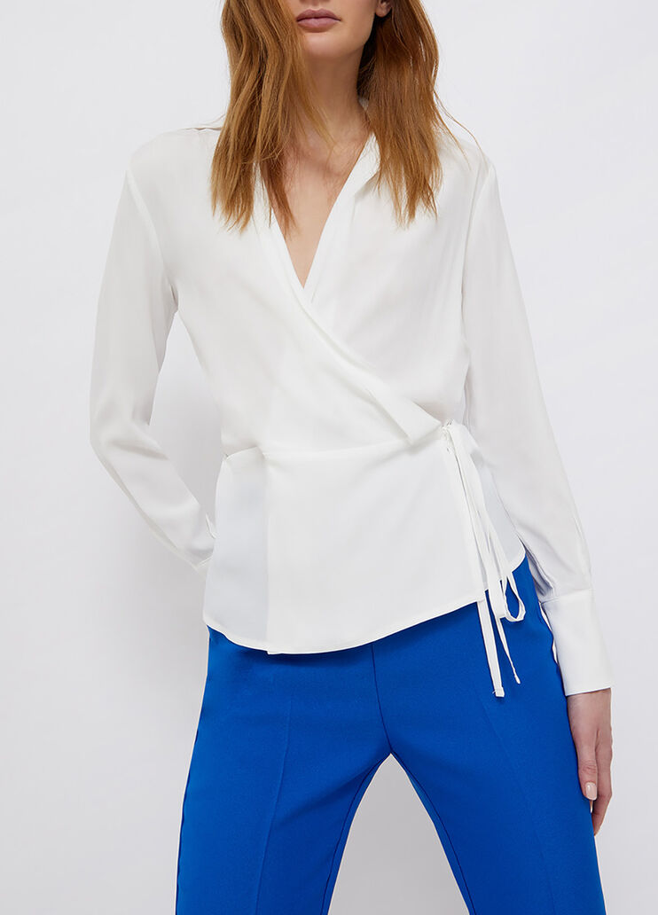 Camisa de crepé de China blanco Liu Jo - large image number 0 Camisa de crepé de China blanco Liu Jo - large image number 0