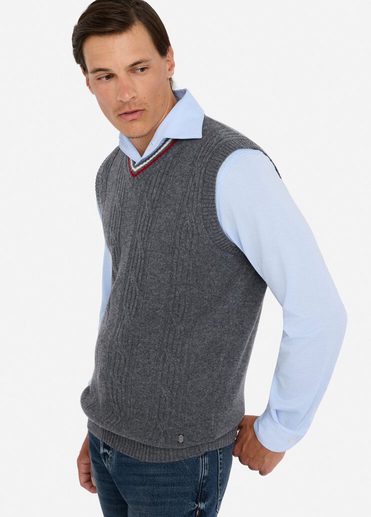 Wool knit vest dark grey Liu Jo - large image number 2
