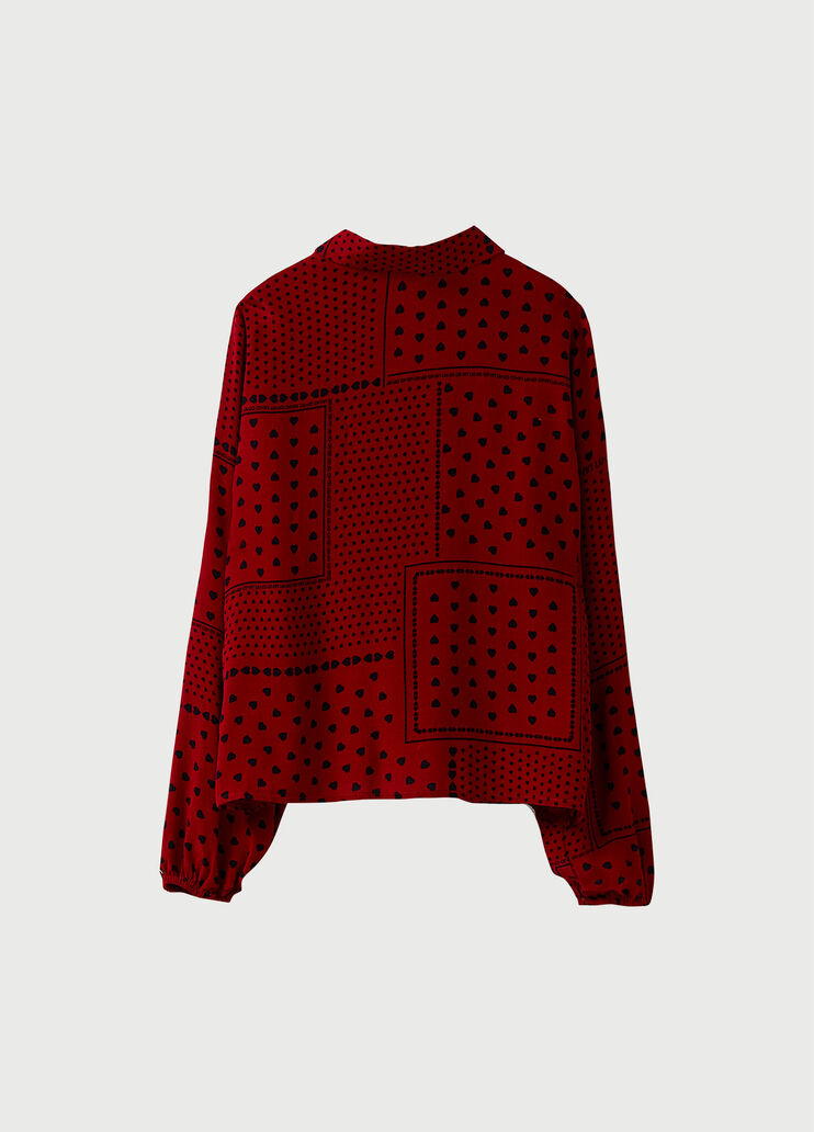 Hemdbluse mit Print und Volants Rot/Blau Liu Jo - large image number 1 Hemdbluse mit Print und Volants Rot/Blau Liu Jo - large image number 1
