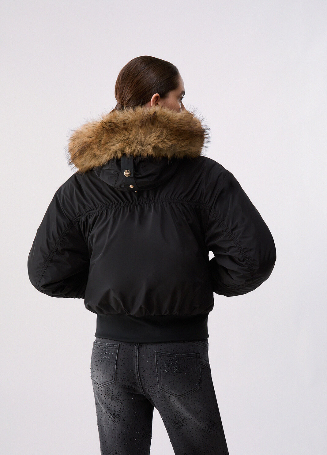 Hooded Bomber Jacket black Liu Jo - large image number 1