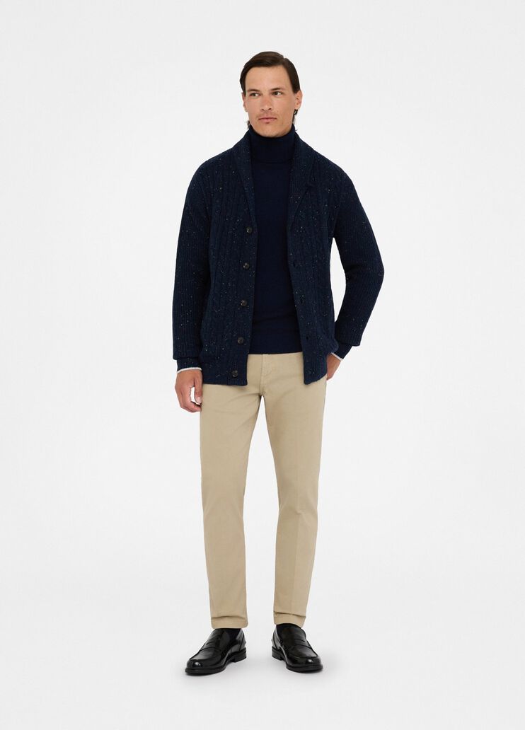 Rollkragenpullover aus Wolle und Kaschmir Dunkelblau Liu Jo - medium