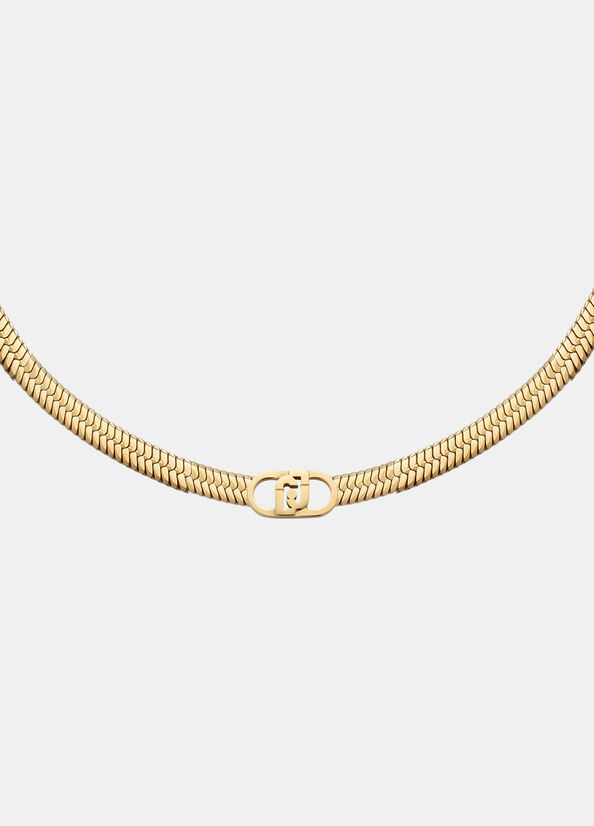 Choker con logotipo monograma dorado Liu Jo - large image number 1