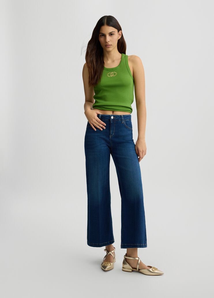 Dark blue cropped jeans Blue denim Liu Jo - medium Dark blue cropped jeans Blue denim Liu Jo - medium