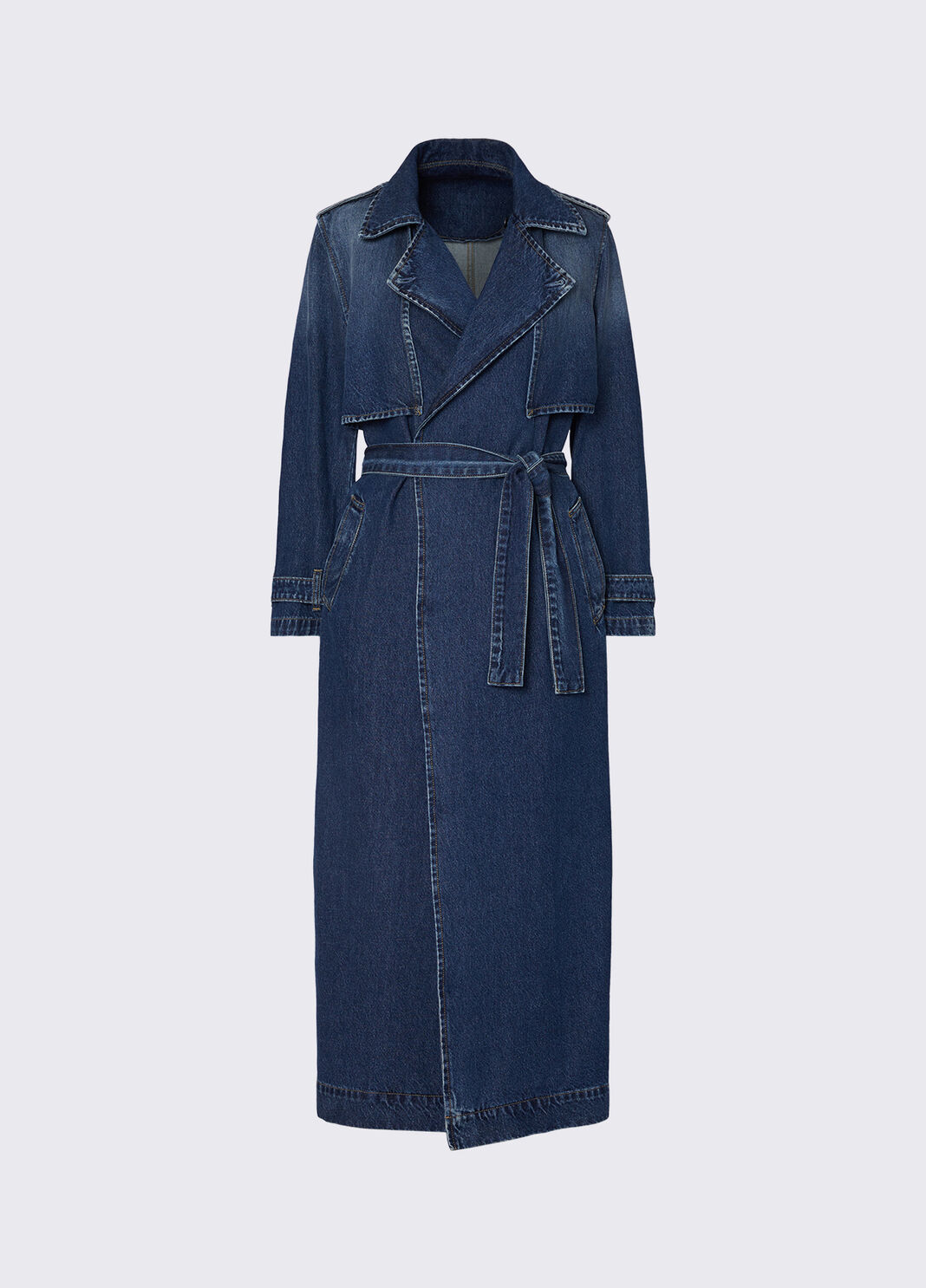 Long denim coat blue denim Liu Jo - large image number 6