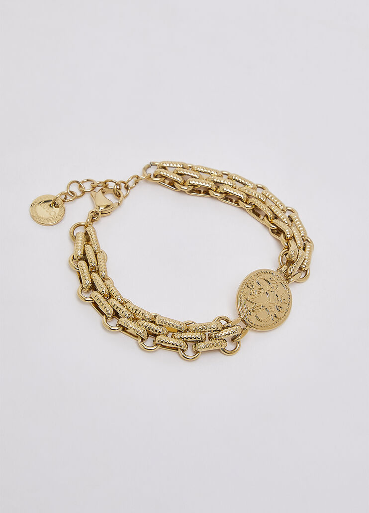 Bracelet with medal engraved gold Liu Jo - medium