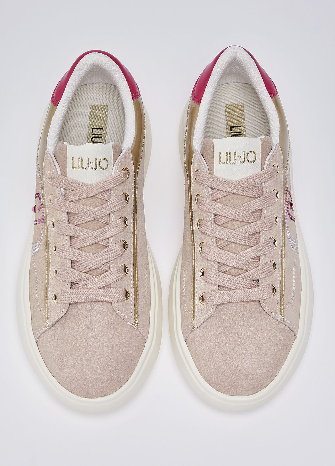 Sneaker aus Veloursleder mit Strass Rosa Liu Jo - large image number 3
