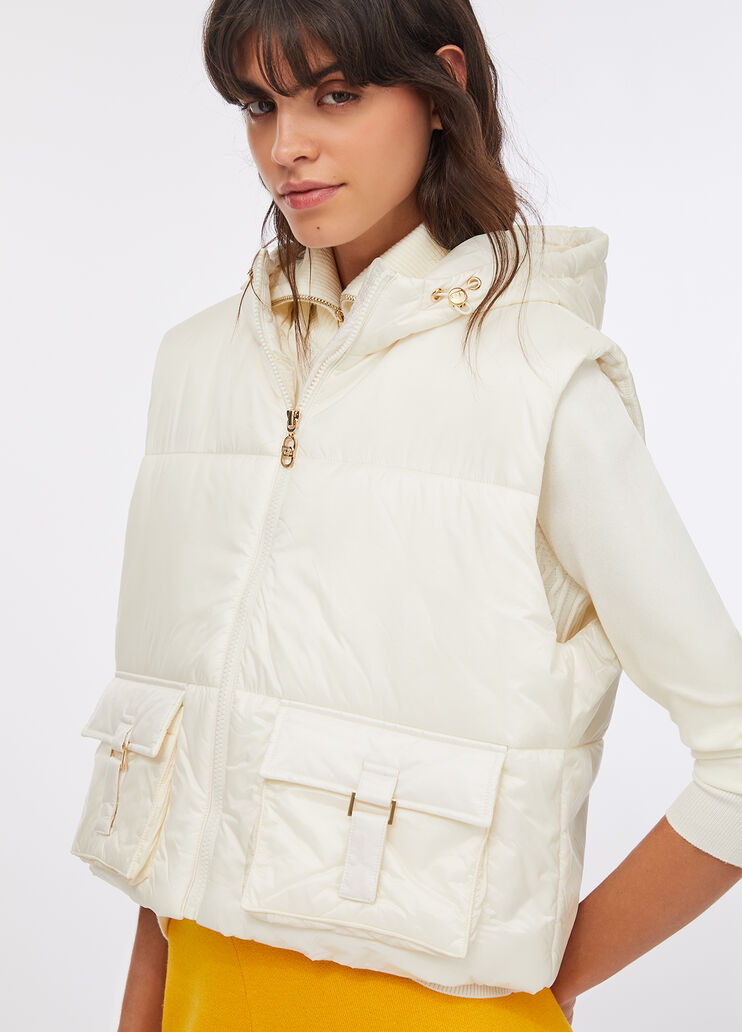 Quilted nylon vest milk white Liu Jo - medium