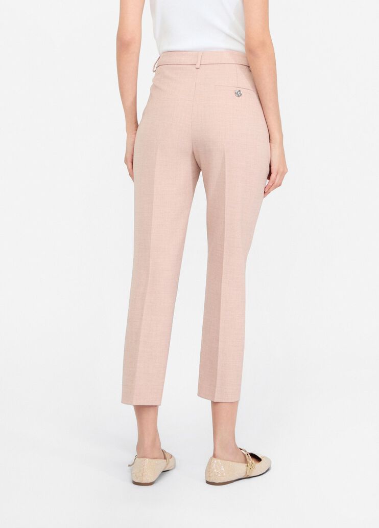 Pantalones chinos de tejido jaspeado rosa Liu Jo - medium