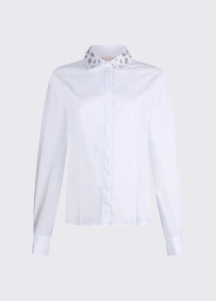 Shirt with jewel embroidery white Liu Jo - medium