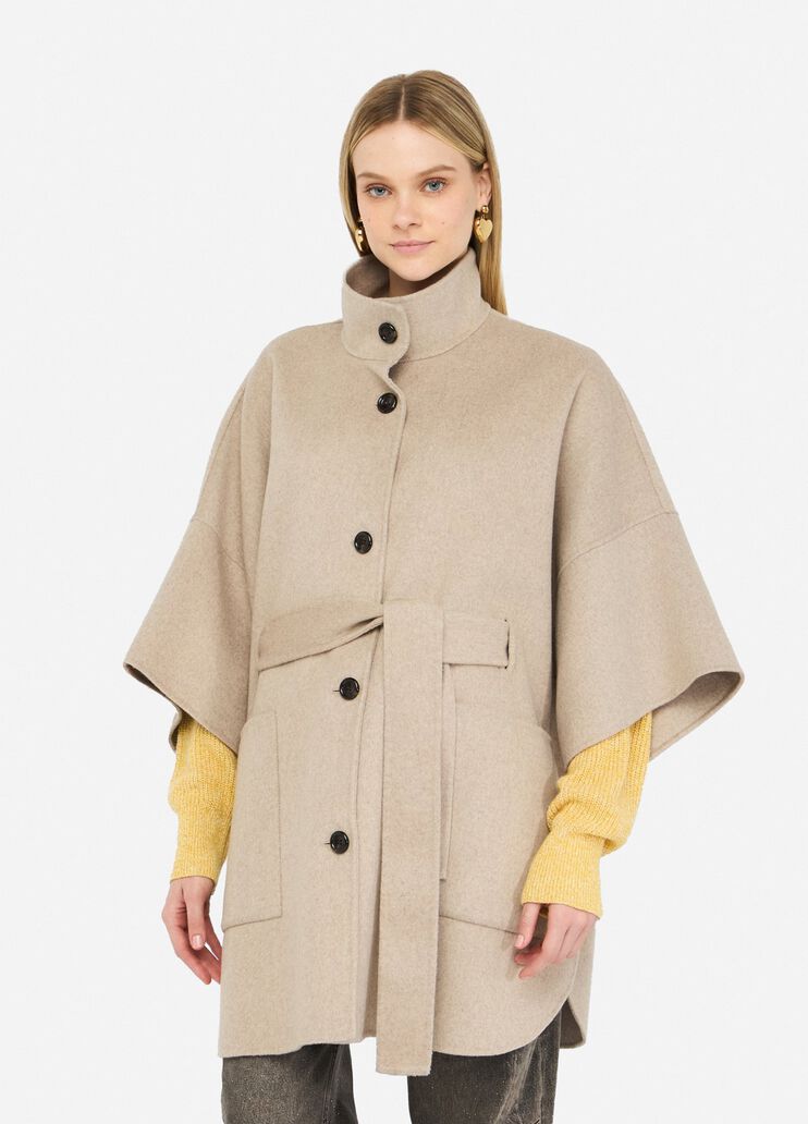 Wollmantel mit Gürtel Beige Liu Jo - medium Wollmantel mit Gürtel Beige Liu Jo - medium