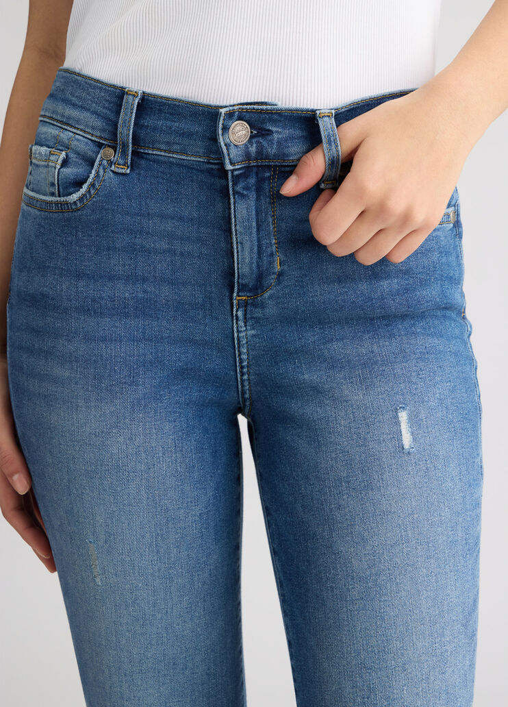 Slim jeans with gemstones dark denim Liu Jo - large image number 2 Slim jeans with gemstones dark denim Liu Jo - large image number 2