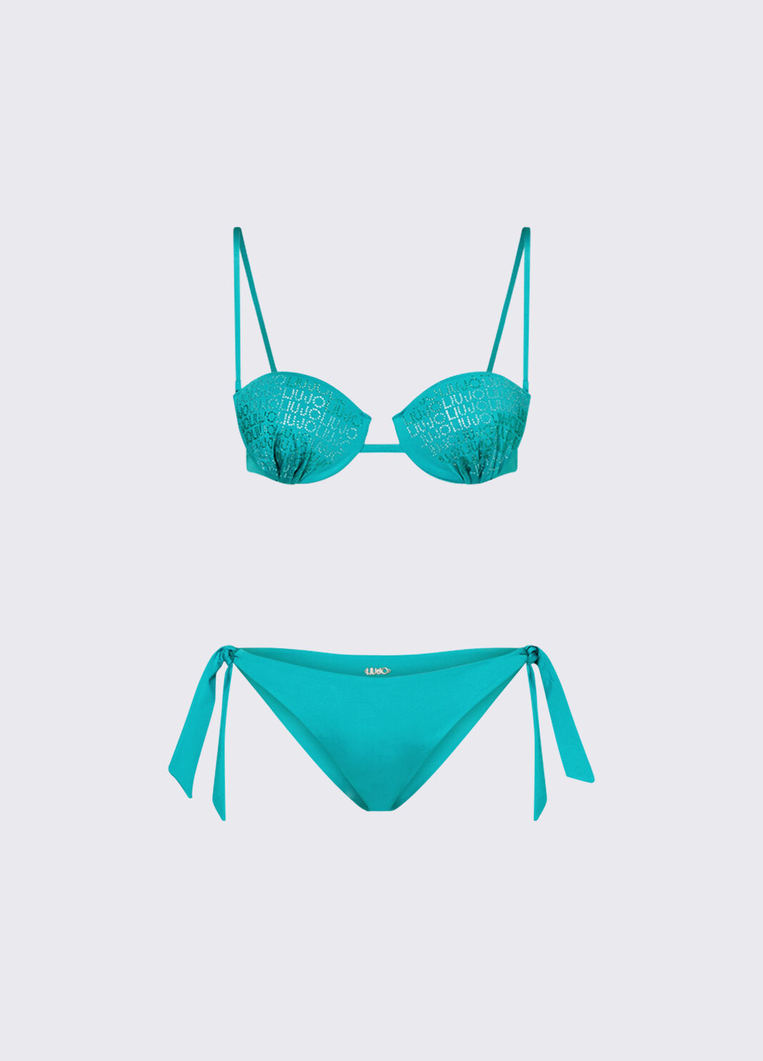 Balconette Bikini Top and Bottoms light blue Liu Jo - large image number 6