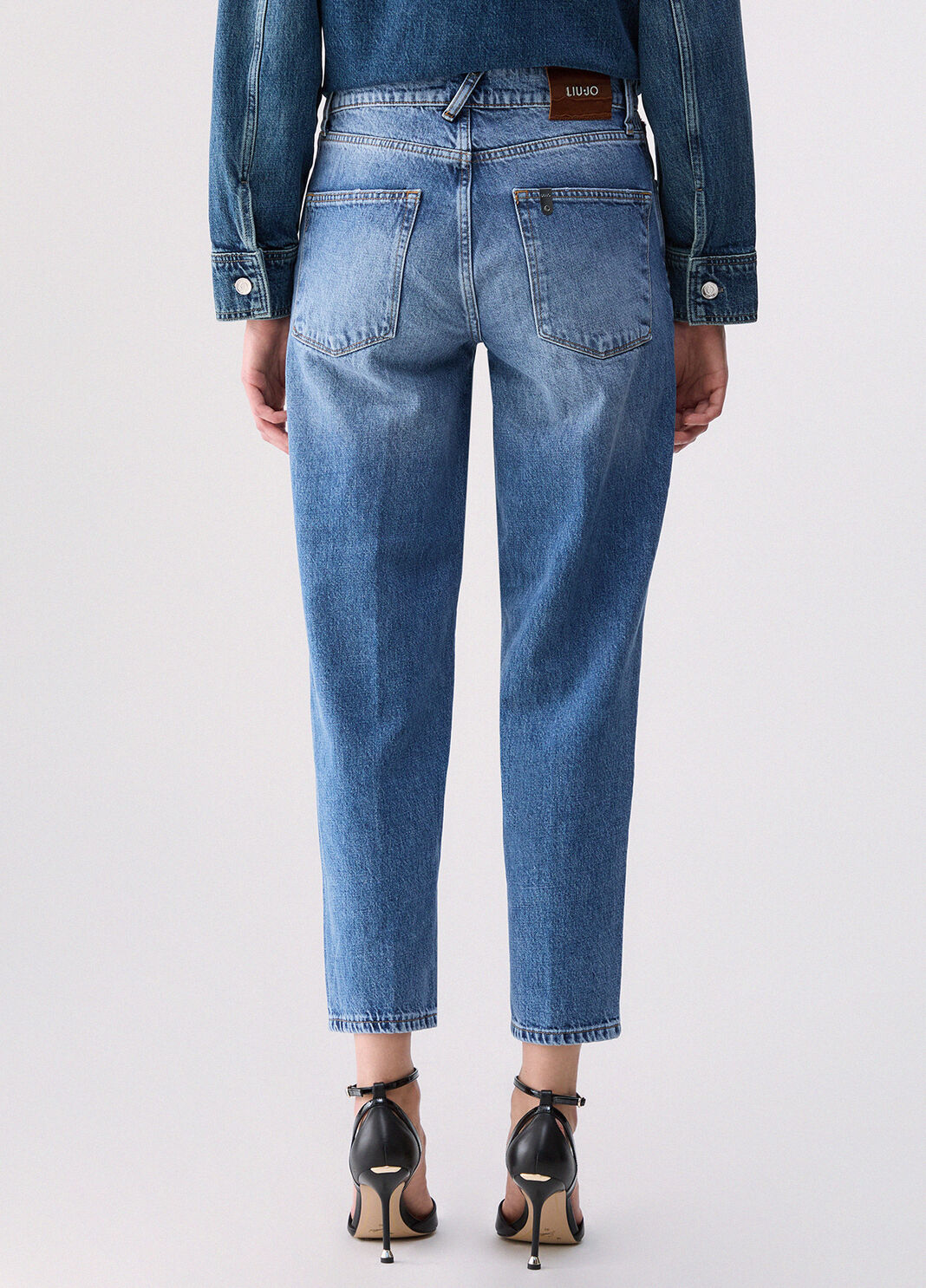 Boyfriend jeans with rips blue denim Liu Jo - large image number 1