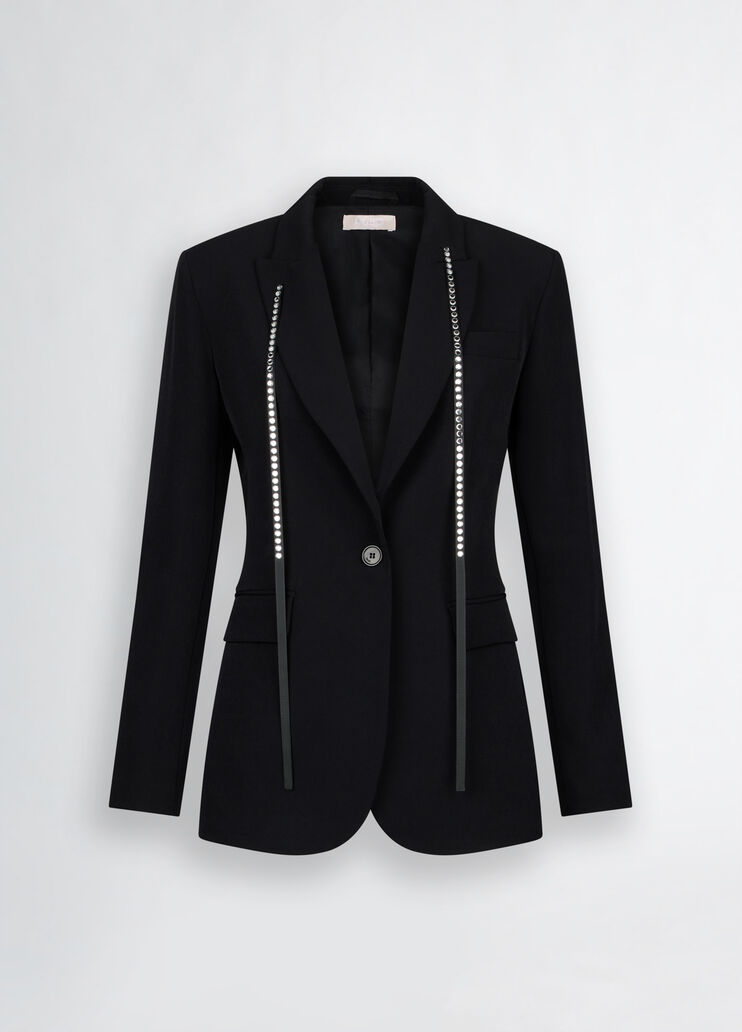 Black blazer with rhinestones black Liu Jo - large image number 6 Black blazer with rhinestones black Liu Jo - large image number 6
