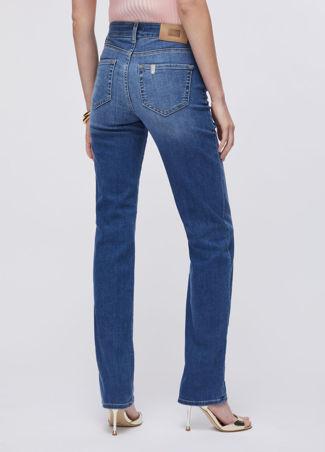 High-rise straight-leg jeans dark blue denim Liu Jo - large image number 1