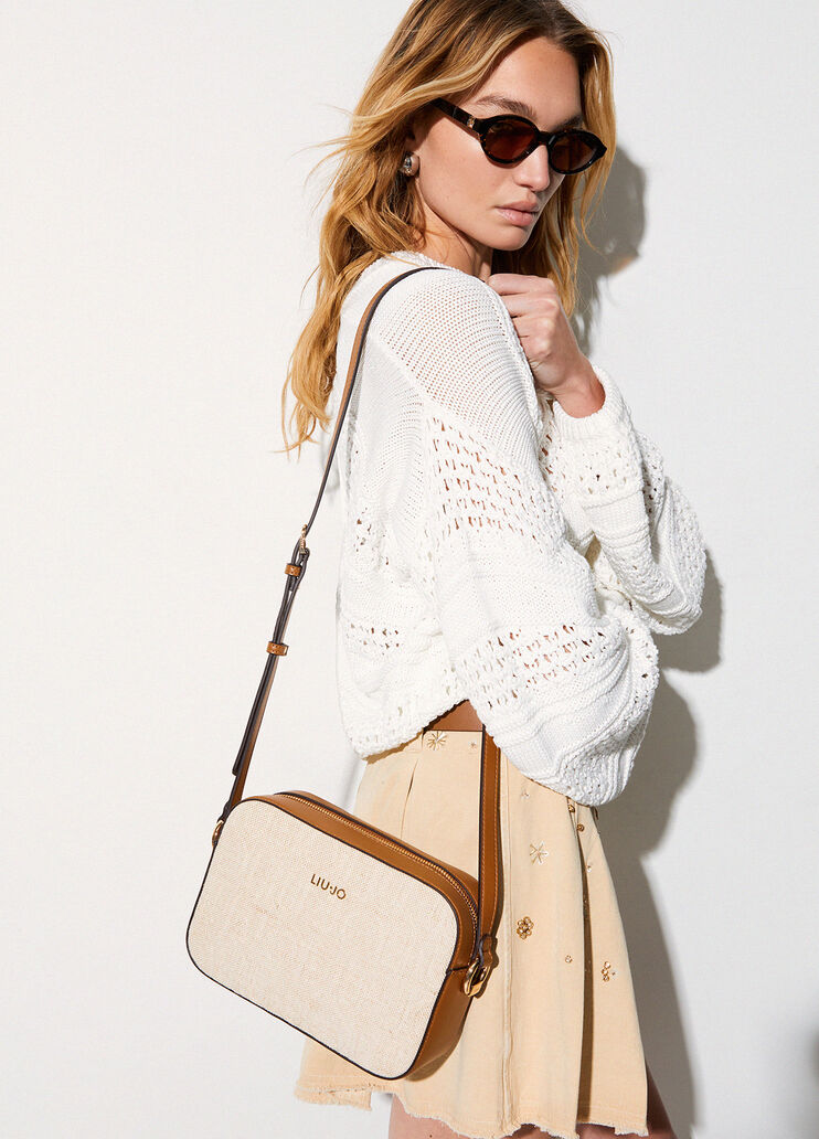 Medium jute crossbody bag beige Liu Jo - medium