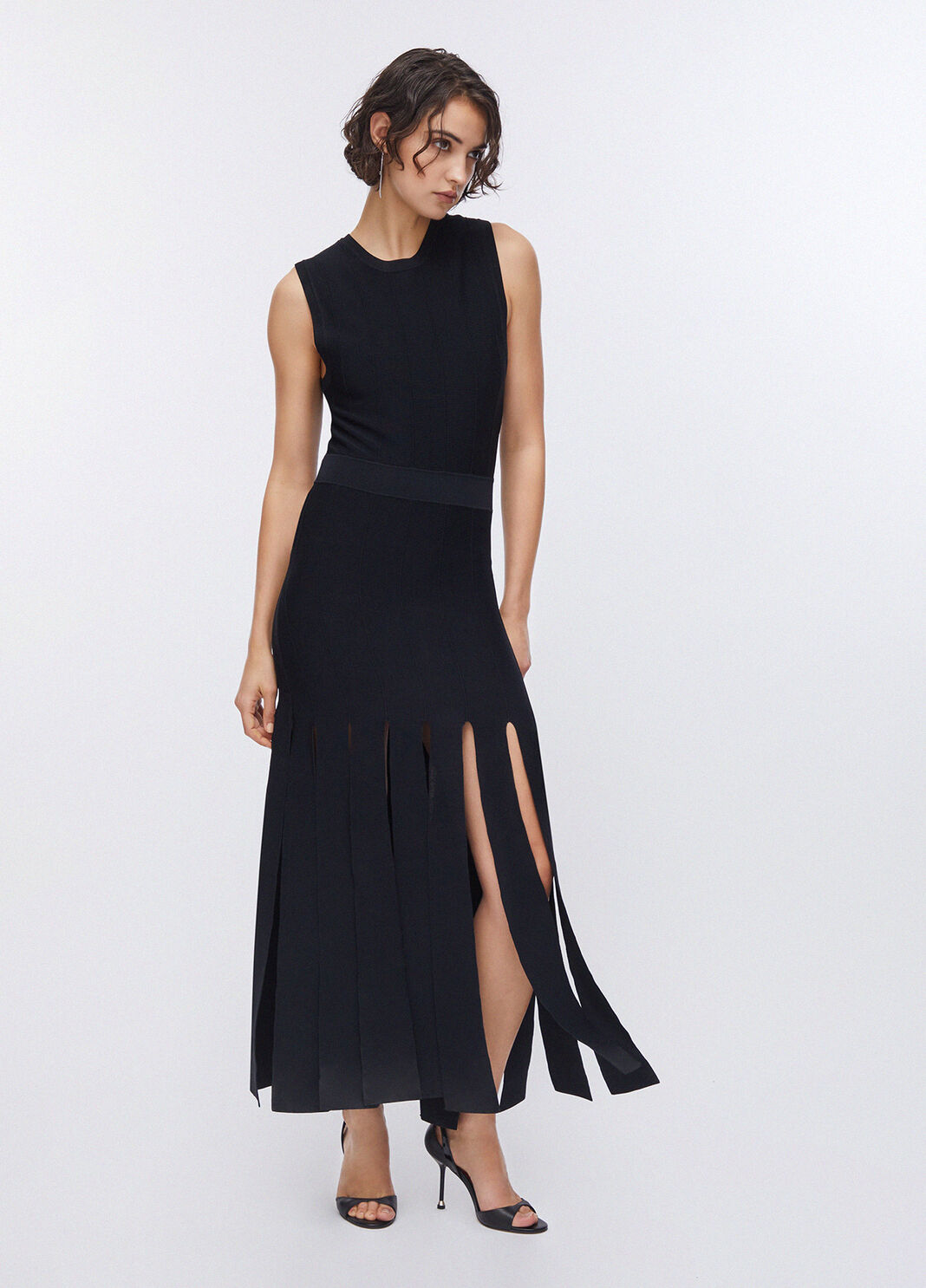 Knit dress with fringes black Liu Jo - large image number 0