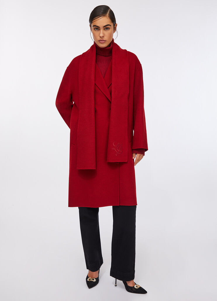 Cappotto in lana con sciarpa rosso Liu Jo - medium Cappotto in lana con sciarpa rosso Liu Jo - medium