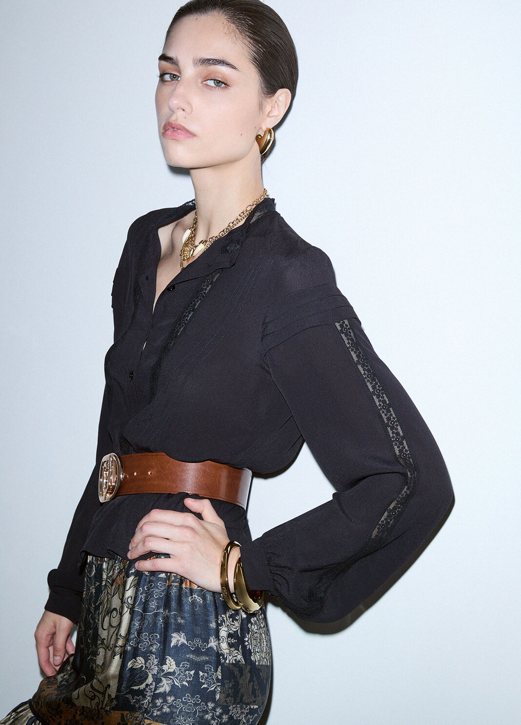 Lace Trimmed Blouse black Liu Jo - large image number 3