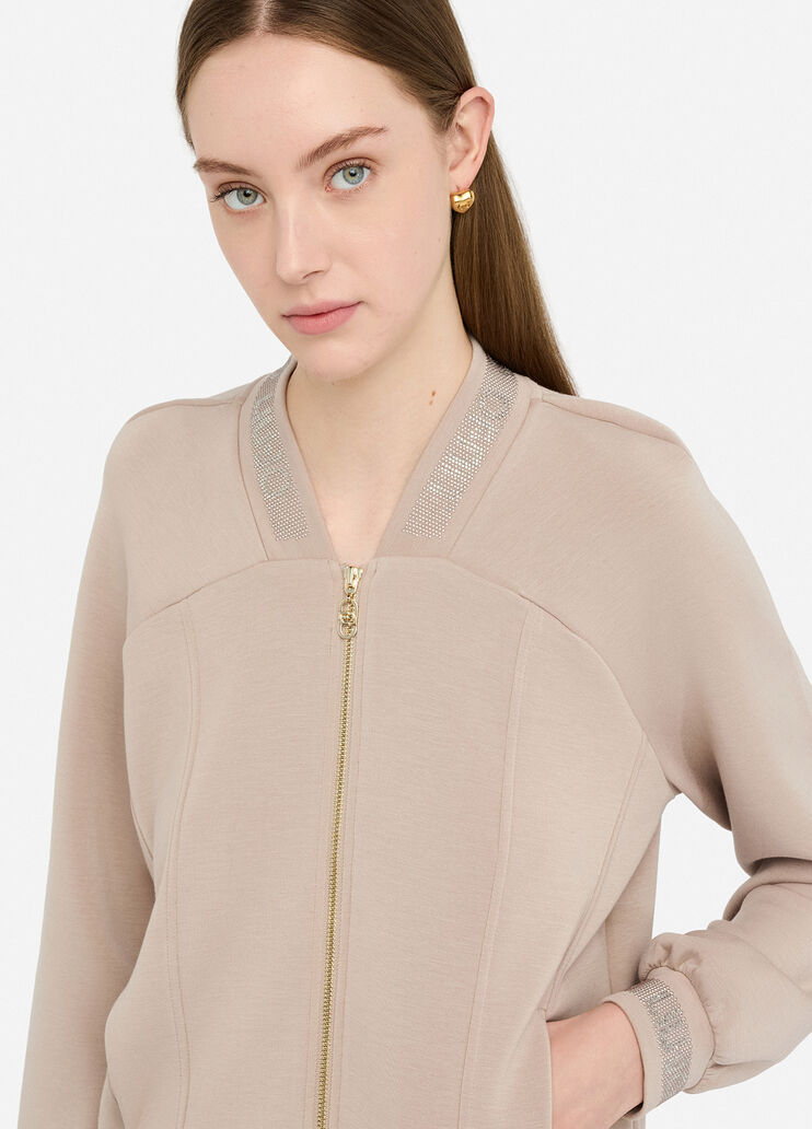 Sweatjacke aus Scuba mit Reißverschluss  Liu Jo - large image number 2 Sweatjacke aus Scuba mit Reißverschluss  Liu Jo - large image number 2