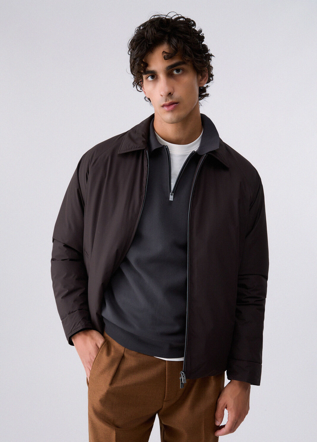Padded utility jacket brown Liu Jo - large image number 0