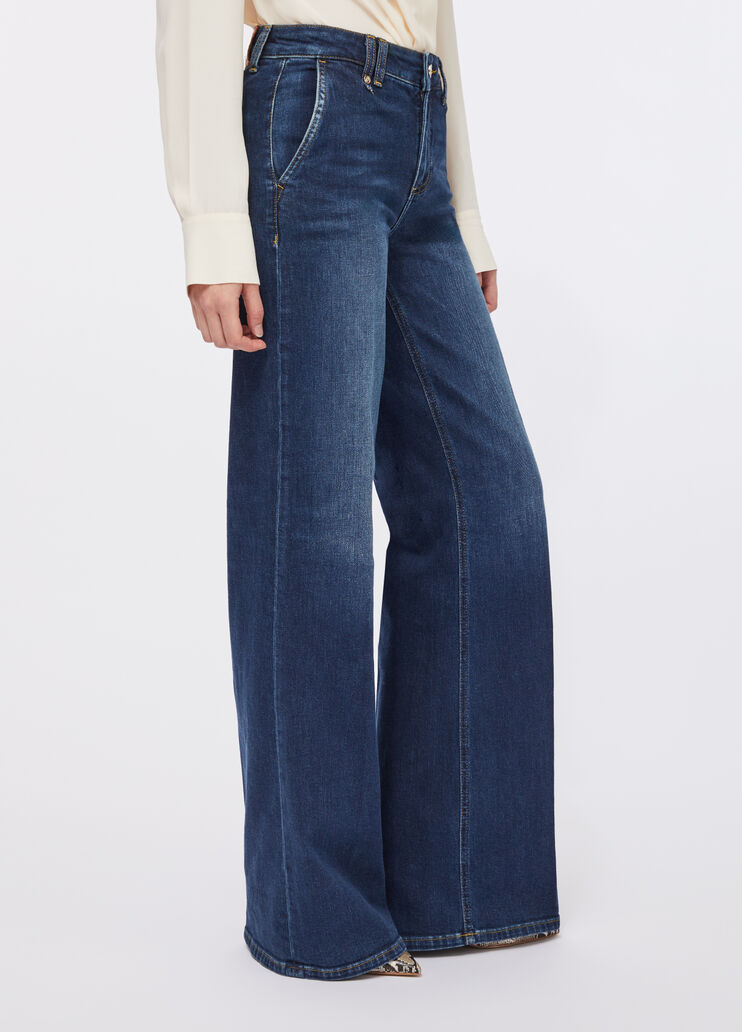 High-rise flared jeans light blue denim Liu Jo - large image number 3