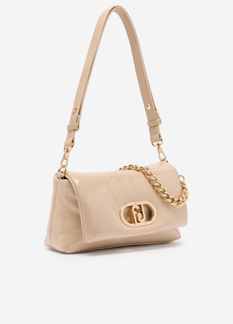 Medium glossy LaPuffy bag beige Liu Jo - large image number 2