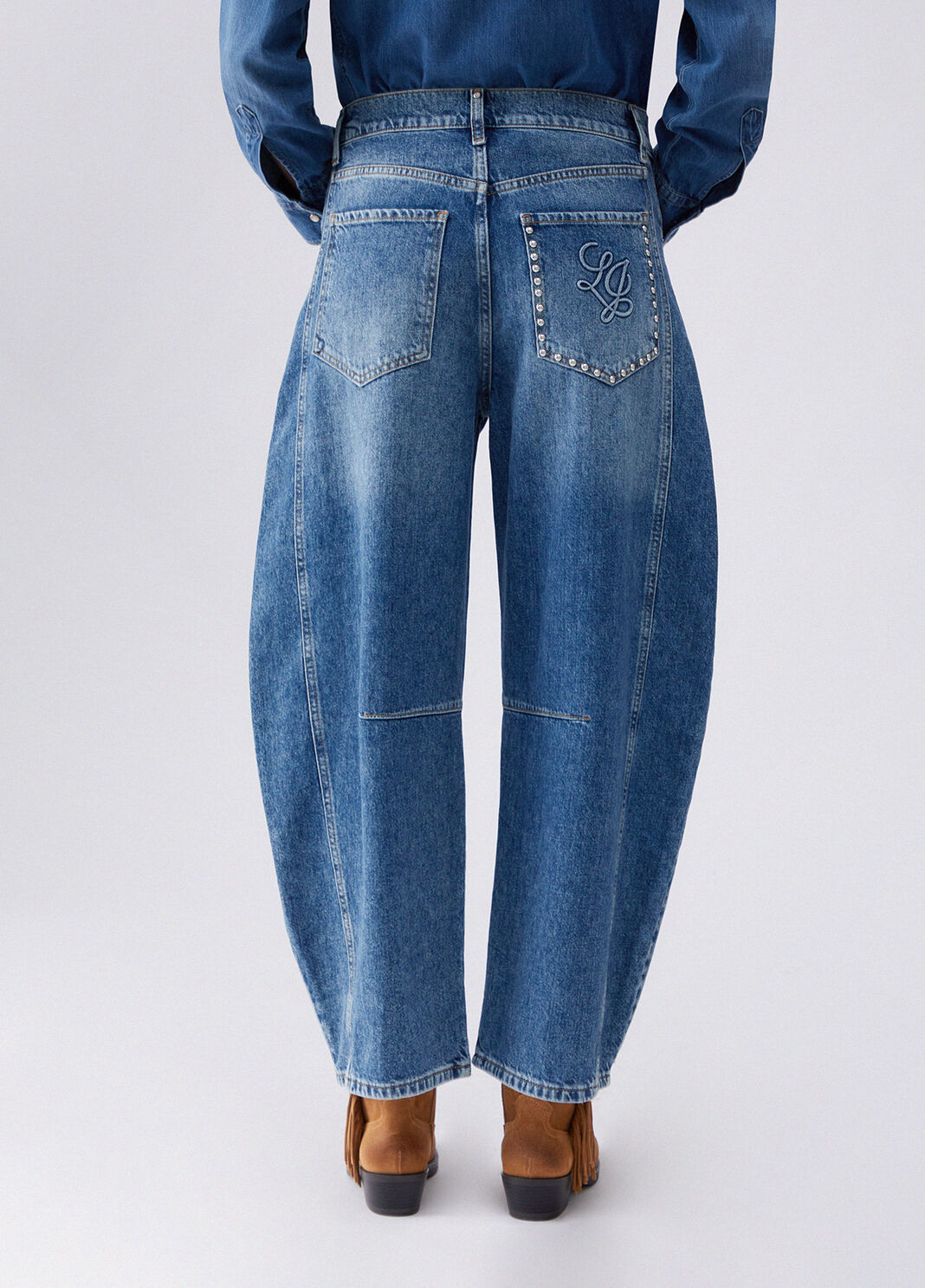 Jeans balloon a vita bassa denim blu Liu Jo - large image number 1