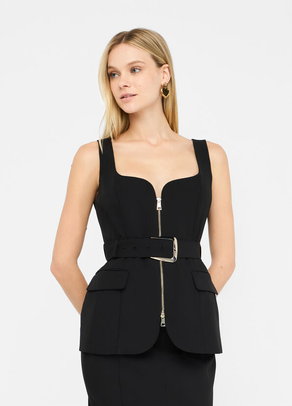 Zip-up vest black Liu Jo - large image number 0