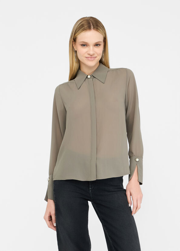 Shirt with beads asparagus Liu Jo - large image number 0
