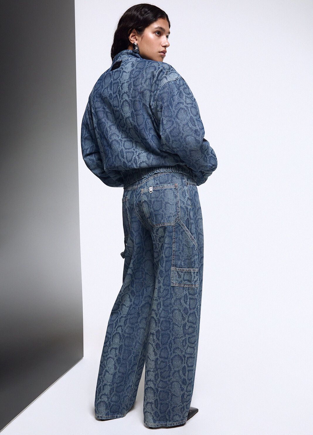 Worker Jeans aus Denim in Python-Optik denimblau Liu Jo - large image number 1