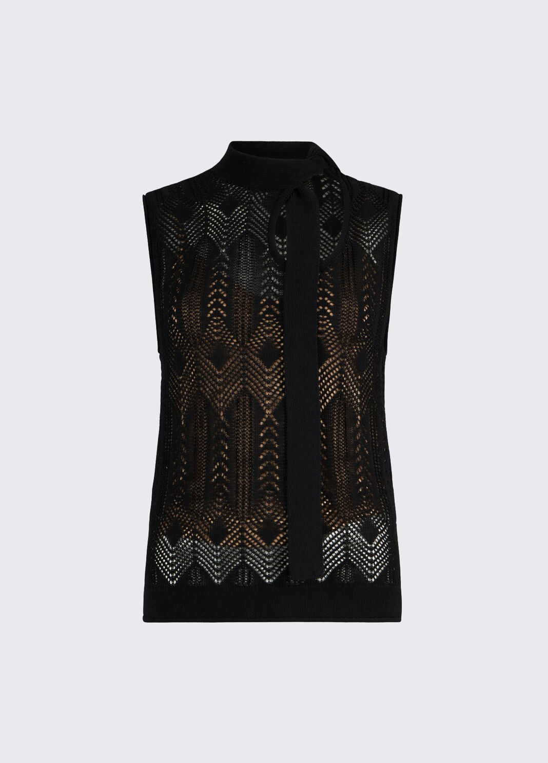 Stricktop mit Schleife Schwarz Liu Jo - large image number 6