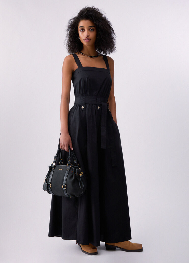Long poplin dress black Liu Jo - medium