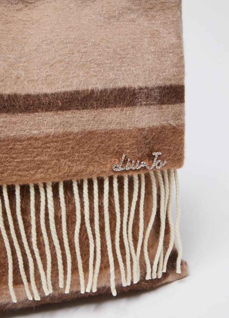 Medium wool-blend shopping bag beige Liu Jo - large image number 3