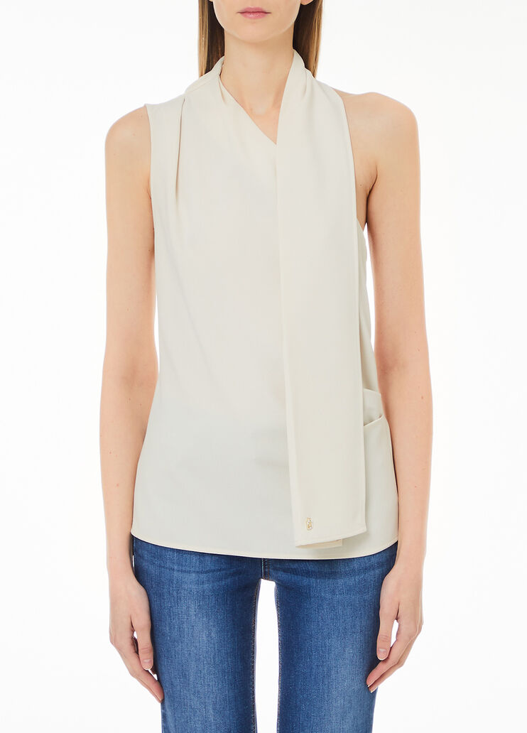 Crepe top  light beige Liu Jo - medium Crepe top  light beige Liu Jo - medium