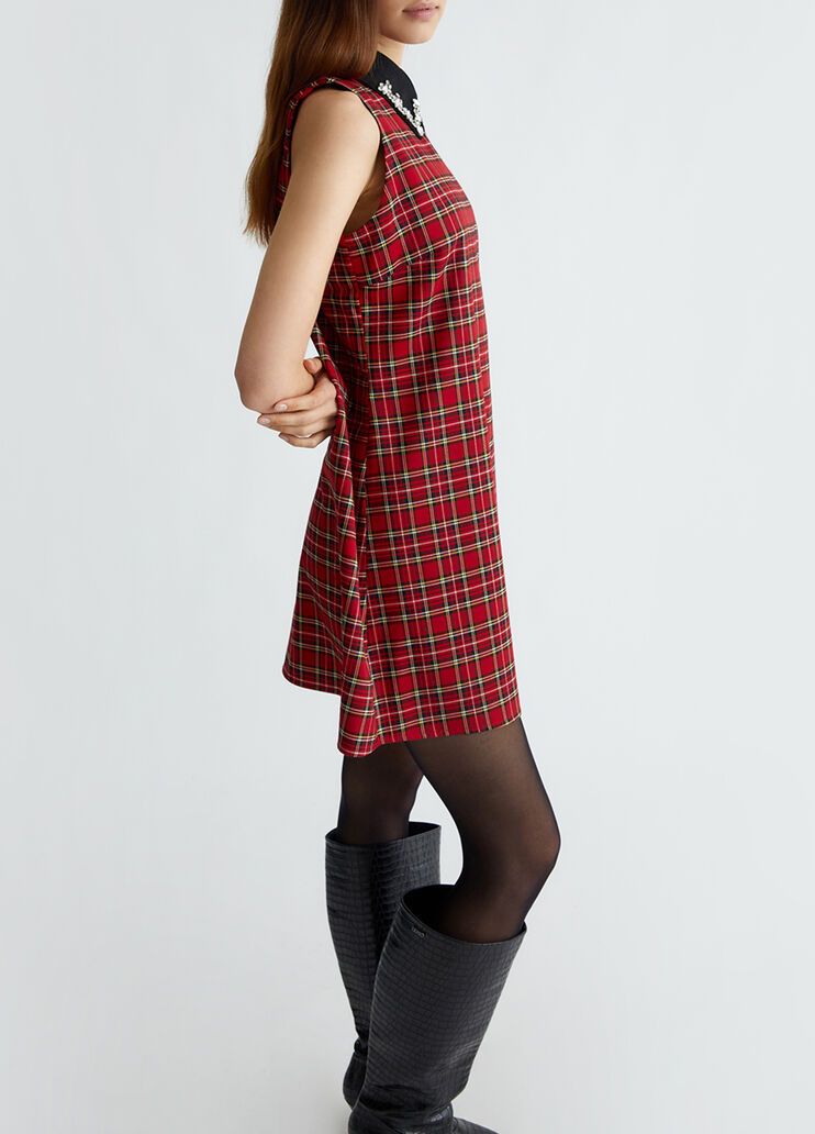 Abito corto in tartan rosso Liu Jo - large image number 2