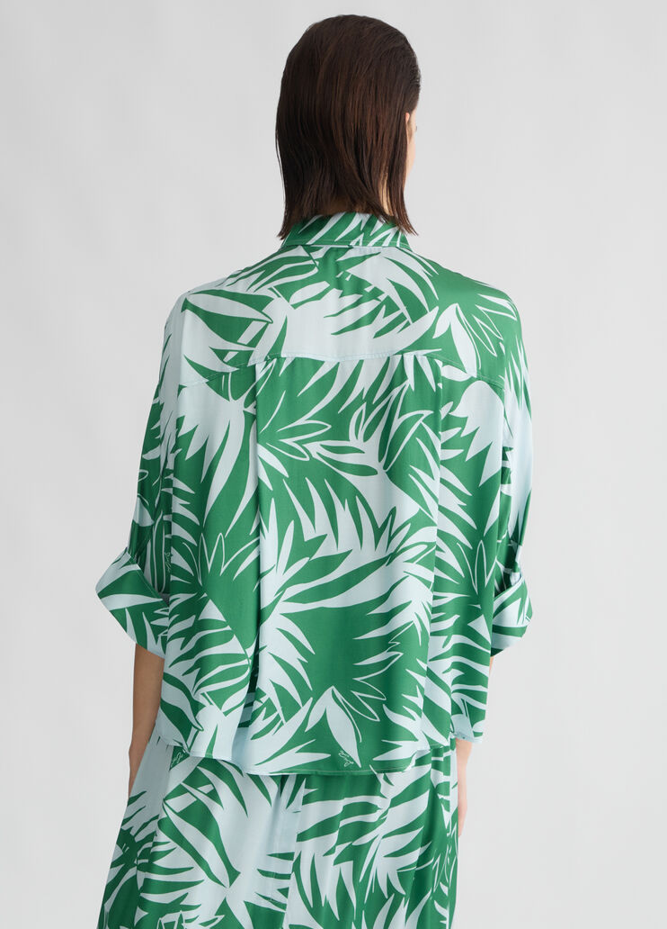 Printed satin shirt fern Liu Jo - large image number 1 Printed satin shirt fern Liu Jo - large image number 1
