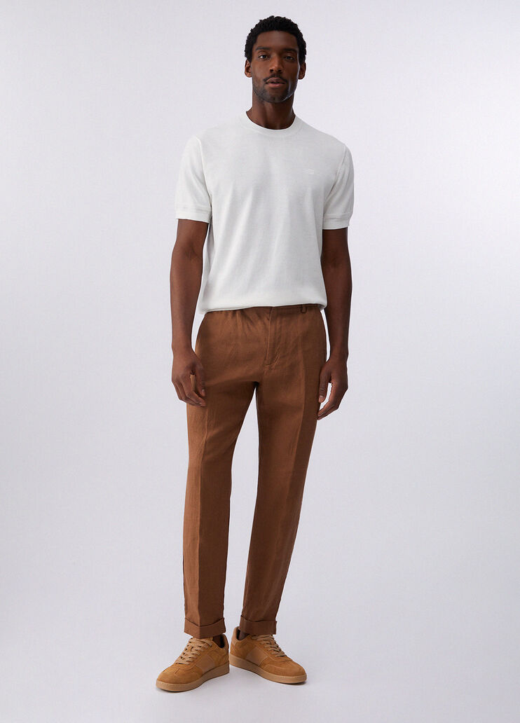 100% linen trouser cognac Liu Jo - medium