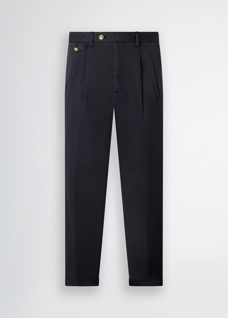 Men's trousers with darts dark blue Liu Jo - large image number 6 Men's trousers with darts dark blue Liu Jo - large image number 6