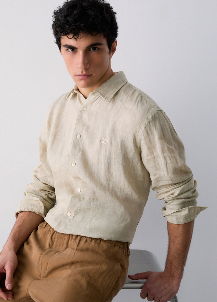 Hemd aus 100&nbsp;% Leinen Beige Liu Jo - medium