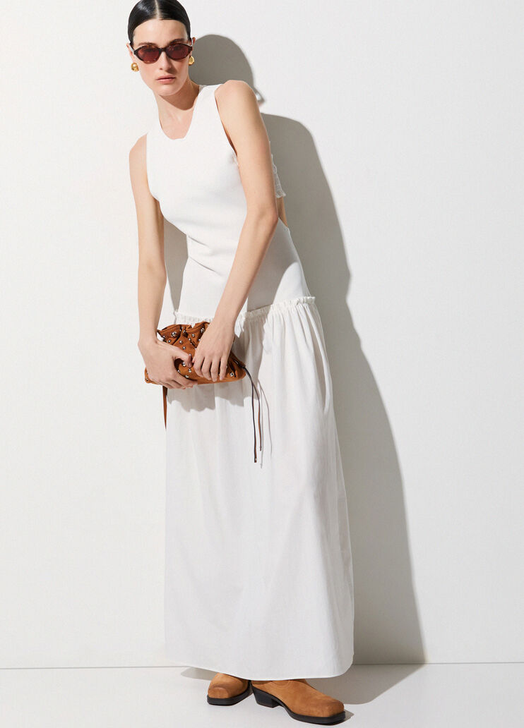 Long dress with cut-out white wool Liu Jo - medium