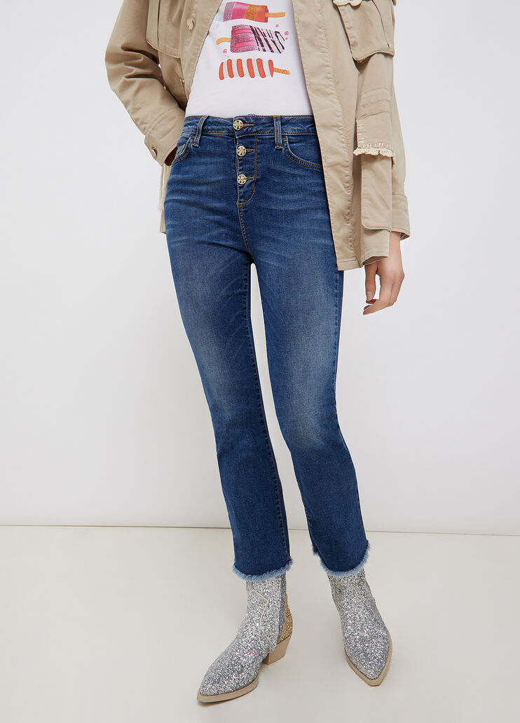  Eco-friendly boot-cut jeans blue denim Liu Jo - large image number 0