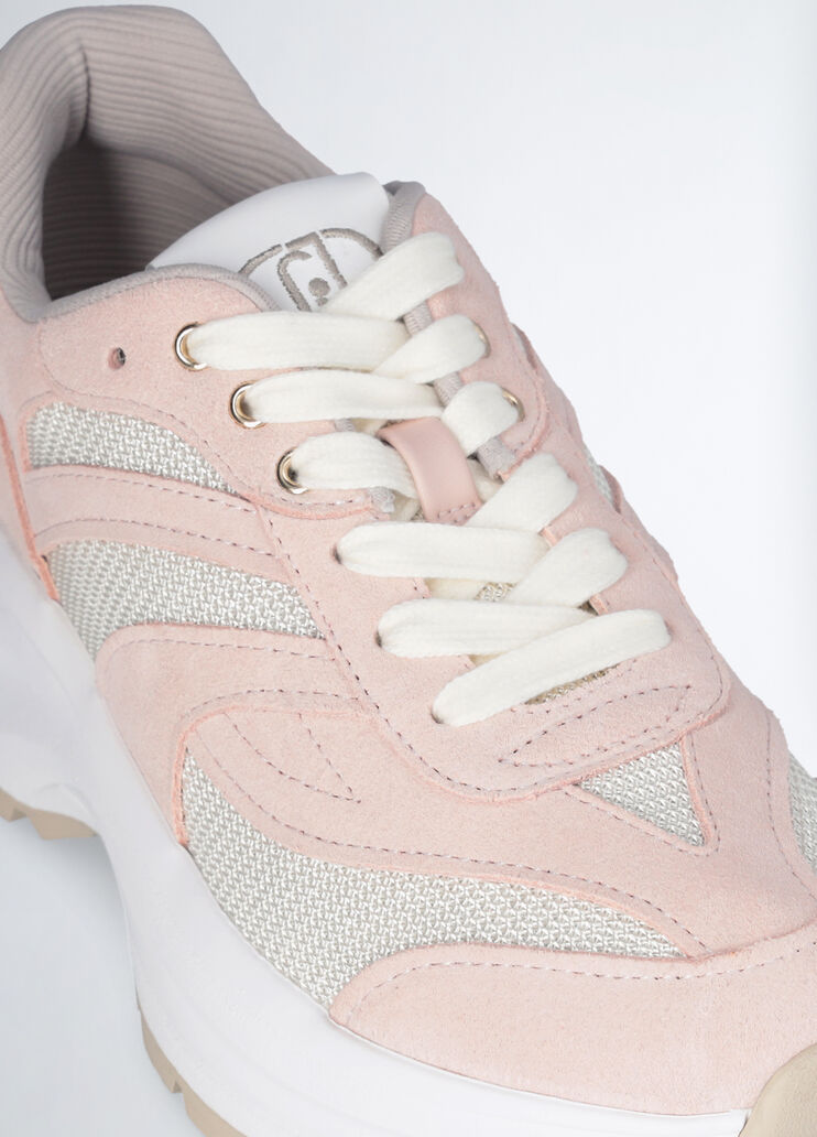 Sneakers in suede and brighty mesh pink Liu Jo - large image number 5 Sneakers in suede and brighty mesh pink Liu Jo - large image number 5