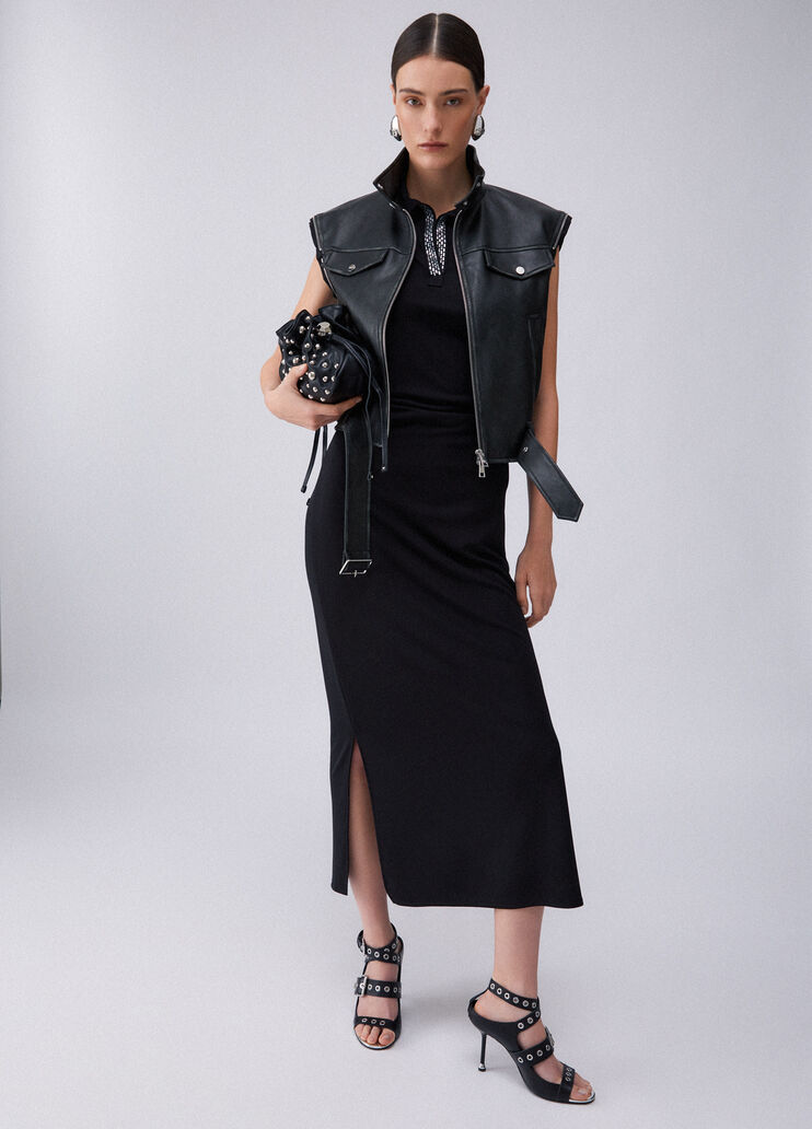 Midikleid mit Strass schwarz Liu Jo - medium