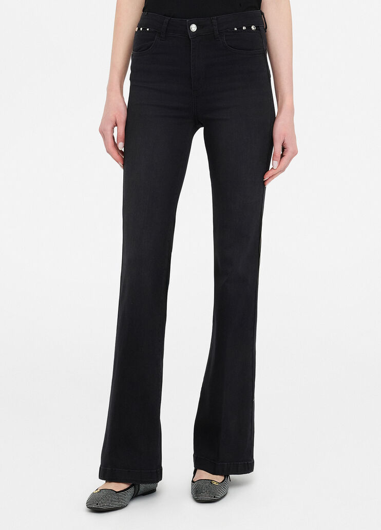 High-rise flared jeans black denim Liu Jo - medium High-rise flared jeans black denim Liu Jo - medium