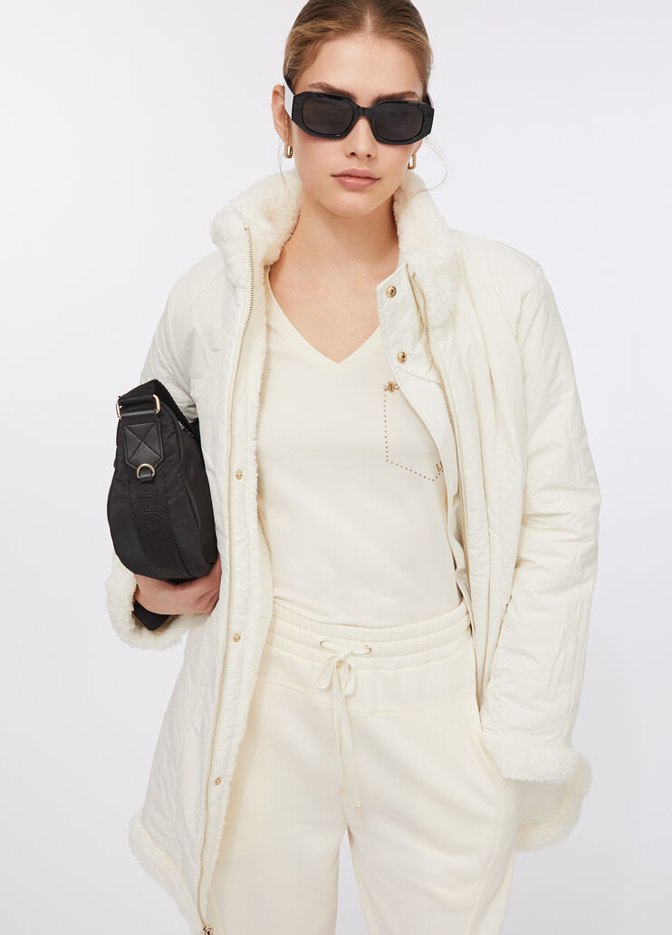 Reversible coat milk white Liu Jo - large image number 4